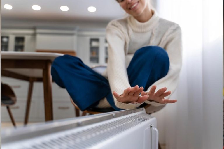 Furnace Install New Lenox - Woman Enjoys new Furnace - Happy Hippo Heating and Cooling